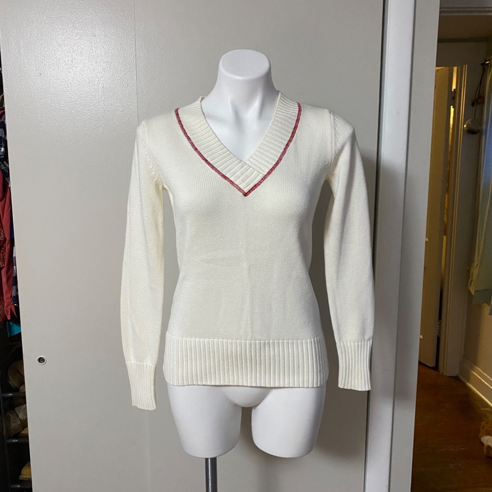 Moda International V-neck Preppy Sweater
